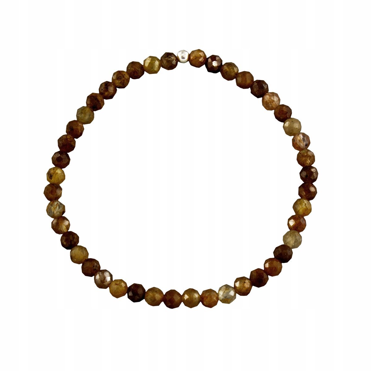 Bransoletka naturalne SZAFIRY ŻÓŁTE Fasetowane 4,0mm gumka