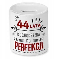 Skarbonki - Skarbonka na Urodziny 44 44te 44-te na Prezent z Nadrukiem ze Zdjęciem + Opakowanie na prezent (wzór 02) - miniaturka - grafika 1