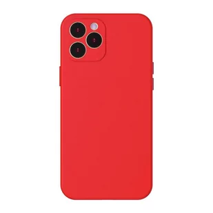 Baseus Liquid Silica Gel Case Elastyczne żelowe etui iPhone 12 Pro Max Czerwony WIAPIPH67N-YT09 - Etui i futerały do telefonów - miniaturka - grafika 1