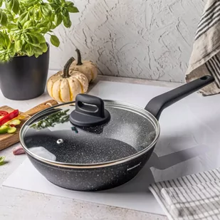 PATELNIA MARMURKOWA Z POKRYWĄ KLAUSBERG 24cm KB-7666 - Patelnie - miniaturka - grafika 4