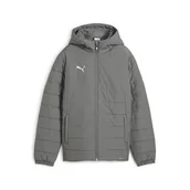Kurtki i płaszcze dla chłopców - PUMA TeamADDITIONS Wyściełana kurtka z kapturem Jr, 140, płaska średnia szara srebrna - miniaturka - grafika 1
