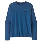 Koszulki sportowe męskie - Koszulka męska Patagonia M's L/S Cap Cool Daily Graphic Shirt Rozmiar: XL / Kolor: niebieski - miniaturka - grafika 1
