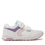 Buty dla dziewczynek - Sneakersy Geox J Pavel Girl J458CA 0BC14 C0406 D White/Pink - miniaturka - grafika 1