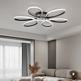 LAMPA DEKORACYJNA OKRĘGI 100W + PILOT CZARNA  881 - Decorativi - Lampy sufitowe - miniaturka - grafika 1