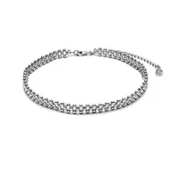 Naszyjniki - Choker z kuleczek rodowany - miniaturka - grafika 1