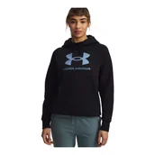 Bluzy damskie - Bluza damska Under Armour Rival Fleece Shimmer Hoodie Black M - miniaturka - grafika 1