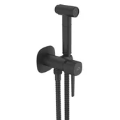 Baterie podtynkowe - Laveo Pola bateria bidetowa podtynkowa z zestawem prysznicowym czarny BAP731P - miniaturka - grafika 1