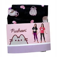 Legginsy - Pusheen Legginsy Dziewczęce 2 Pary Fioletowe/Czarne Rozmiar 158/164 - miniaturka - grafika 1