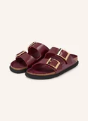 Klapki i japonki damskie - Birkenstock Klapki Arizona Droplet Buckle rot - miniaturka - grafika 1