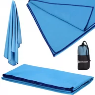 Ręczniki - Ręcznik plażowy szybkoschnący 180x90 cm z mikrofibry niebieski - miniaturka - grafika 1