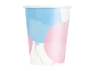 Dekoracje i nakrycia stołu na imprezę - Kubeczki Baloniki na Baby Shower - 8 szt. - miniaturka - grafika 1