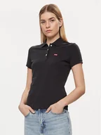 Koszulki i topy damskie - Levi's® Polo 52599-0046 Czarny Slim Fit - miniaturka - grafika 1