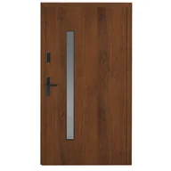 Drzwi zewnętrzne - Drzwi zewnętrzne stalowe wejściowe Thor orzechowe 90 lewe Wiśniowski - miniaturka - grafika 1