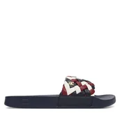 Klapki i japonki damskie - Klapki Tommy Hilfiger Th Cornrow Pool Slide FW0FW09039 Kolorowy - miniaturka - grafika 1