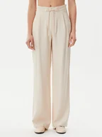 Spodnie sportowe damskie - Calvin Klein Jeans Spodnie materiałowe J20J225339 Beżowy Straight Fit - miniaturka - grafika 1