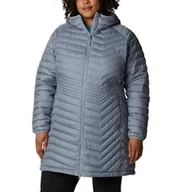 Kurtki damskie - Damski płaszcz puchowy pikowany COLUMBIA Powder Lite Mid Jacket - miniaturka - grafika 1