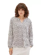 Bluzki damskie - TOM TAILOR Damska bluzka z wzorem, 33766-Grey Floral Design, M - miniaturka - grafika 1