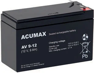EMU Akumulator AV 12V/9Ah - Baterie do zasilaczy awaryjnych UPS - miniaturka - grafika 1