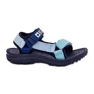 Buty dla dziewczynek - Sandały Dziecięce Na Rzepy Big Star RR374520 Granatowe niebieskie - miniaturka - grafika 1