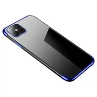 Etui i futerały do telefonów - Clear Color case żelowy pokrowiec etui z metaliczną ramką Samsung Galaxy S21+ 5G (S21 Plus 5G) niebieski - miniaturka - grafika 1