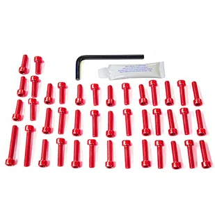 Pro-Bolt EOAP60 aluminiowy zestaw śrub silnikowych do Aprilia Pegaso 650, czerwony - Części motocyklowe - miniaturka - grafika 1