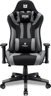 Fotele gamingowe - Fotel IMBA Seat KNIGHT materiałowy czarno-szary - miniaturka - grafika 1