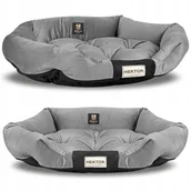 Sprzęt podróżny i transportery dla psów - Legowisko Dla Psa Welurowe Lux Posłanie Kojec Kanapa 75X50 Grawerowane Imię - miniaturka - grafika 1