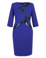 Sukienki - Sukienka Tiffanii 44 wizyta wesele komunia wizyta - miniaturka - grafika 1