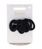 Ozdoby do włosów - Solida Haargummis schwarz geriffelt, 8 Stk. Gumka do włosów 8 szt. - miniaturka - grafika 1