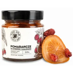 Pomarańcza w syropie z malinami do herbaty 210 g - Owoce w puszkach i słoikach Pomarańcza w syropie z malinami do herbaty 210 g - Owoce w puszkach i słoikach - miniaturka - grafika 1