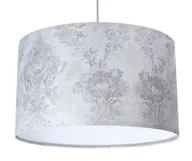 Lampy stojące - Srebrno-biała lampa wisząca z abażurem - S393 Pini - miniaturka - grafika 1