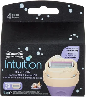 Wilkinson Sword Intuition Dry Skin zapasowe ostrza With 100% Natural Coconut Milk & Almond Oil 3 szt - Depilacja - miniaturka - grafika 1