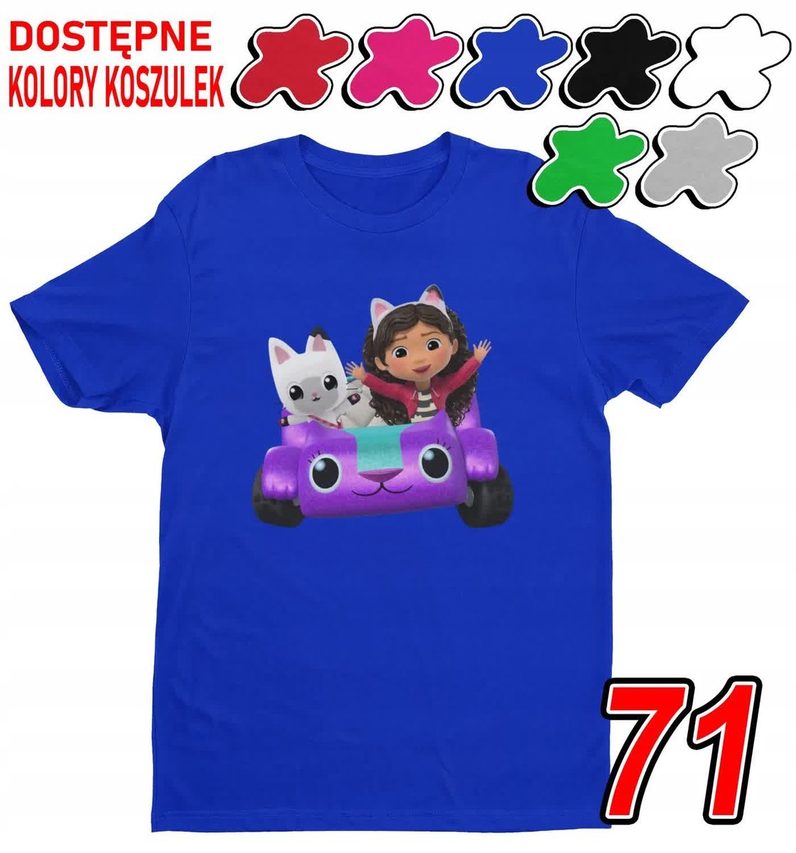 Dziecięca Koszulka Z Nadrukiem Duży Wybór Koci Domek Gabi -L 146-152