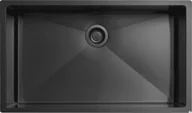 Zlewozmywaki - Zlewozmywak kuchenny Diskho 8040 Stalowy Czarny Mat PVD - miniaturka - grafika 1