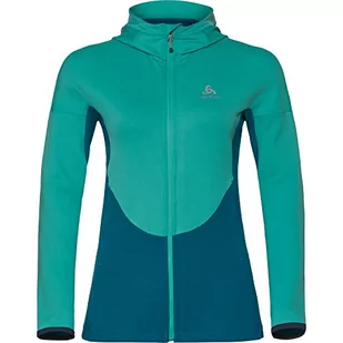 Odlo Damska bluza z kapturem midlayer full zip KOYA, Pool Green-Crystal Teal, S 541611 - Bluzy damskie - miniaturka - grafika 1