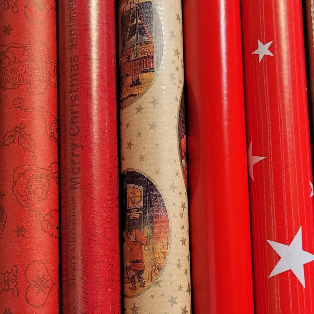 Papier zestaw do pakowania prezentów 57cmx2m 5szt ZST35