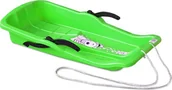 Sanki i ślizgacze - Marmat Plastikowe Sanki Karol Z Hamulcami - Zielone - miniaturka - grafika 1