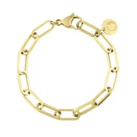 Bransoletki - Modna złota bransoletka damski łańcuch paper clip ze stali szlachetnej - Manoki - miniaturka - grafika 1