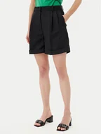 Spodenki damskie - Tommy Hilfiger Szorty materiałowe WW0WW44767 Czarny Regular Fit - miniaturka - grafika 1