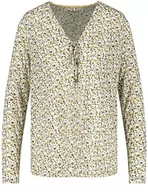 Koszulki i topy damskie - GERRY WEBER Edition T-shirt damski, Ecru/biały/zielony nadruk, 40 PL - miniaturka - grafika 1