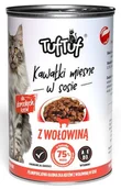 Mokra karma dla kotów - TUF TUF Kawałki mięsne z wołowiną dla kota puszka 415g - miniaturka - grafika 1
