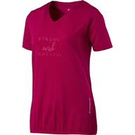 Koszulki i topy damskie - Energetics damska koszulka Ganja wms T-Shirt, Red Wine, 38 - miniaturka - grafika 1
