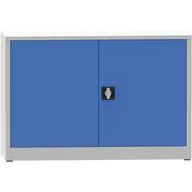 Pozostałe wyposażenie warsztatu - PARTNER B2B Warsztatowa szafa półkowa na narzędzia KOVONA JUMBO, 1 półka, spawana, 1200 x 600 x 800 mm, szara / niebieska 178657 - miniaturka - grafika 1