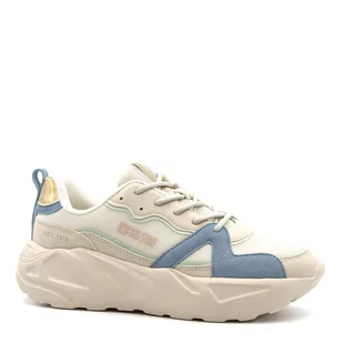 Beżowo niebieskie sneakersy BIG STAR BSJJ274600 - Neścior - Sneakersy damskie - miniaturka - grafika 1