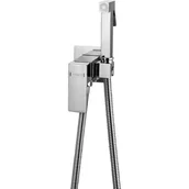 Baterie umywalkowe - Mexen Cube bateria bidetowa podtynkowa z zestawem punktowym, chrom - miniaturka - grafika 1