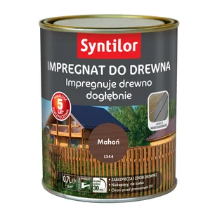 Impregnat do drewna 0.7 l Mahoń SYNTILOR - Farby i impregnaty do drewna - miniaturka - grafika 1