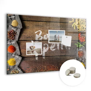 Tablica na Magnes, 60x40 cm + Magnesy, Napis bon appetit - Tablice i flipcharty - miniaturka - grafika 1