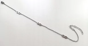 BRANSOLETKA NA NOGĘ znak nieskończoność ZŁOTA STAL - Bransoletki - miniaturka - grafika 1