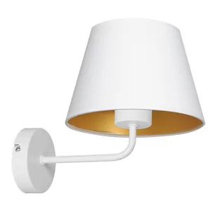 Luminex Arden 3455 kinkiet lampa ścienna 1x60W E27 biały/złoty - Lampy ścienne - miniaturka - grafika 1