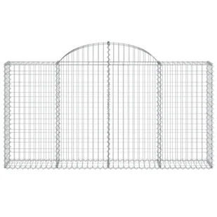 vidaXL Kosze gabionowe, 2 szt, 200x30x100/120 cm, galwanizowane żelazo - Ogrodzenia - miniaturka - grafika 5